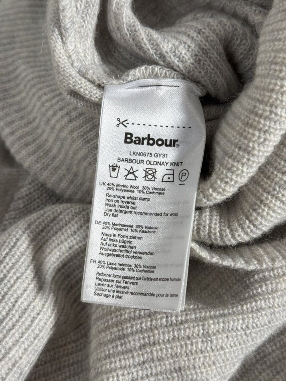 Barbour Oldnay Knit Sleeveless Turtleneck Merino Sweater - Picture 7 of 8